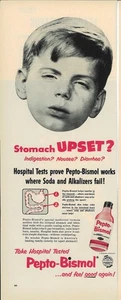 1970 PEPTO-BISMOL Pink Indigestion Diarrhea Vintage Magazine Print Advertising - Picture 1 of 1
