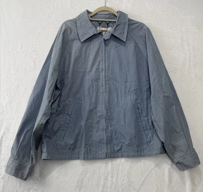 Jaqueta esportiva masculina vintage McGregor Drizzler manga longa zíper azul sólido tamanho GG - Imagem 1 de 4