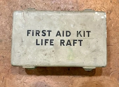 Vintage Aluminum Life Raft First Aid Kit Box • Empty - Image 1 of 4