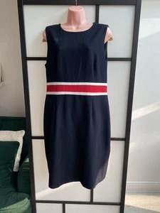 Hobbs Annabel Navy And Red Dress size 10 - Picture 1 of 8