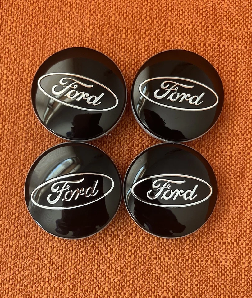 Tapacubos 4 piezas tapacubos emblema llanta NEGRO 2-1/8" para Ford 54 mm Foto 1 de 4