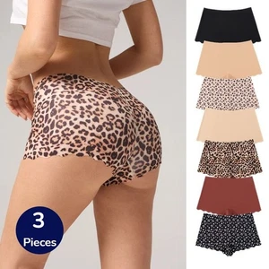 3 Pack Women's No Show Briefs Seamless Comfy Stretch Breathable Underwear 8-12 - Picture 1 of 26