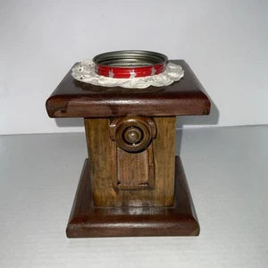Vintage Wooden Mason Jar Gum,  Candy, Marble, Peanut, Snack Dispenser - Picture 1 of 14
