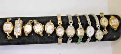 12 relojes cuerda mujer no funcionan como están repuestos reparación 10k rgp biseles y caja Foto 1 de 4