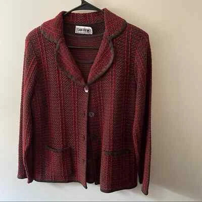 Combo de chaqueta sin mangas vintage de dos piezas tejida San Remo Foto 1 de 4