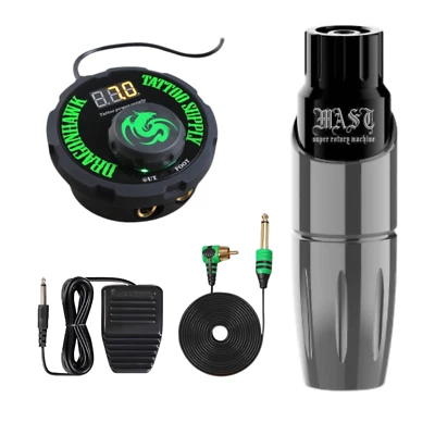 Dragonhawk Mast Tour Tattoo Kit Maschine Profi Leistungsstark Stift Netzteil