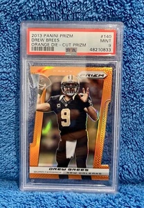 2013 Panini Prizm - Drew Brees #140 Orange Prizm Die-Cut /50 PSA 9 - Pop 4, 2 ^ - Picture 1 of 2