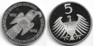 Medaille auf das Germanische Museum Nürnberg nicht magnetisch, vermutl. Cu-Ni 36 - Bild 1 von 1