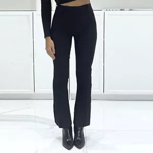 LADIES BLACK STRETCH JEANS WOMENS VARIOUS BOOTLEG SKINNY LEG SLIM FIT JEAN PANTS - Picture 1 of 21