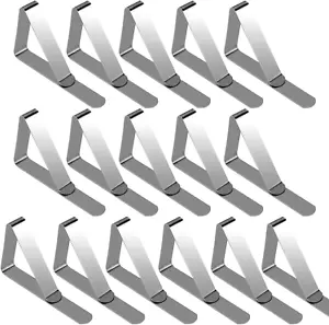 16Pcs Large Picnic Tablecloth Clips - Premium Thick Metal Table Cloth Holding Cl - Picture 1 of 12