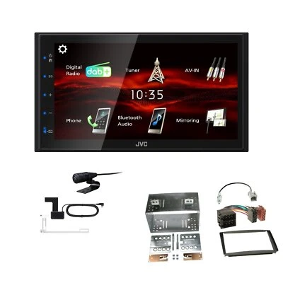 JVC Bluetooth 2DIN DAB+ Autoradio für KIA Cee'D 2007-2009 schwarz - Bild 1 von 4
