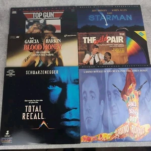 Laserdisc Movie Lot of 6 Top Gun, Starman, Total Recall, Wild Pair, Casino Royal - Picture 1 of 10