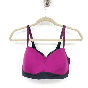 Brooks Moving Comfort Women Size Large Sports Bra Pink Racerback Fine Form - Picture 1 of 8