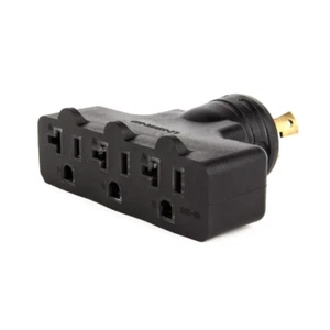 Adaptador de enchufe generador Westinghouse 30 amperios 120 voltios L5-30P a (3X) 5-20R negro - Imagen 1 de 3