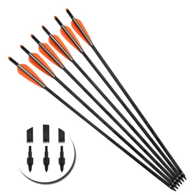 GOGOGO-HUNTER 6X 16-22Inch Archery Crossbow Bolts Carbon Arrows Hunting Shooting Outdoor Sport