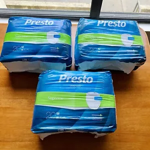PRESTO Underwear Adult Diaper Unisex Size M 32”-44” High Absorbency (LOT OF 3) - Picture 1 of 3