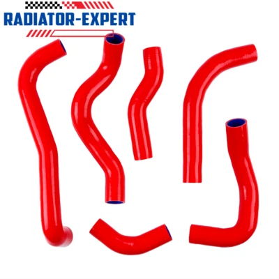 6 Pcs For Mitsubishi GTO 3000GT Dodge Stealth Silicone Intercooler Hose kit Red - Image 1 of 4