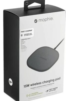 Mophie 15W Fast Charge Wireless Charging Pad for iPhones & Galaxy Phones (Qi) - Image 1 of 3