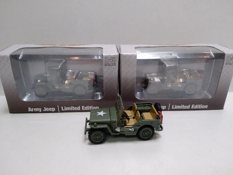 3 x MENARDS goldline collection 1/48 ARMY JEEPS LIMITED EDITION.factory mint box - Image 1 of 1