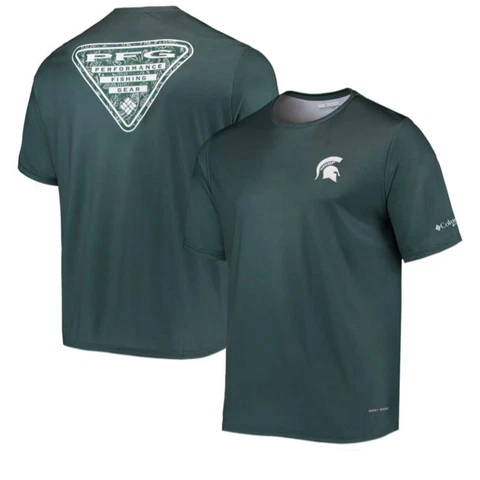 Michigan State Columbia PFG Shirt Spartans Mens Medium Terminal Tackle NCAA Cover