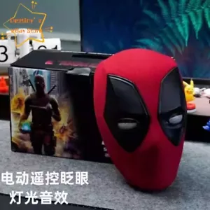 Deadpool Cosplay Helmet Mask Electric Remote Control Eyes Blink LED+Sound Effect - Picture 1 of 6