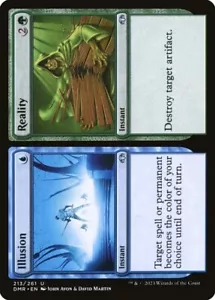 4 x Illusion / Reality MTG Dominaria Remastered NM Blue / Green - Picture 1 of 1