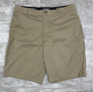 Nike Golf Shorts Standard Dri-Fit Mens 34 x 10" Khaki Tan Stretch Flat Front - Picture 1 of 7
