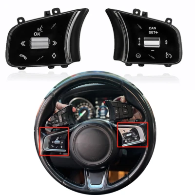 Se adapta a Jaguar 15-19 XE XEL XF XFL F-PACE Botones de interruptor de control del volante Foto 1 de 4