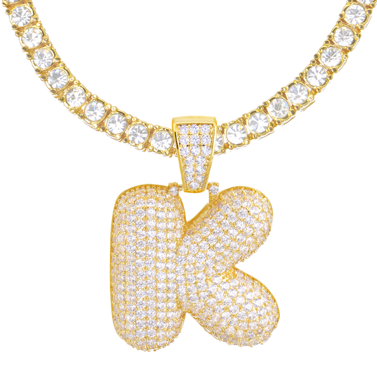 Iced Bubble Letter J Gold \u0026 Silver 