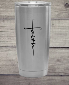 Faith Vinyl Aufkleber - sieht aus wie ein Cross-Stanley, Handys, Auto, Geschenkidee - Bild 1 von 5
