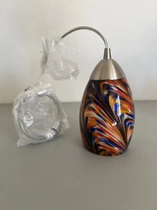 Pendant Light Fixtures Glass MCM Design Multi Color Hand Blown Shade Elk Home - Picture 1 of 3