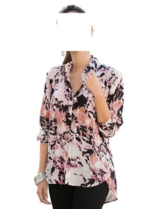 Together Bluse weiss-rose-schwarz bedruckt Gr. 44 0516355651 - Picture 1 of 4