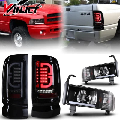 Par de faros LED + luces traseras LED para Dodge Ram 1500 2500 3500 1994-2001 Foto 1 de 4