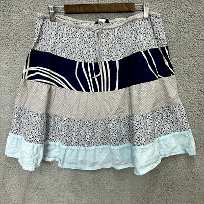 J. Minifalda Crew para mujer gris medio bloques de colores delicada floral Pull On Twee Y2K Foto 1 de 4