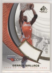 2005-06 SP Game Used Edition Authentic Fabrics Gold /100 Gerald Wallace #11-J