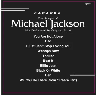 MICHAEL JACKSON POP Karaoke CD+G TRACKS Backstage #9817 IN ORIGINAL Black Sleeve - Image 1 of 2