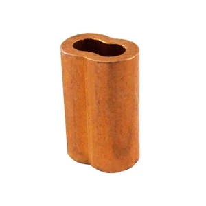5/32 Inch Copper Oval Sleeves (10 Pack) - Picture 1 of 1