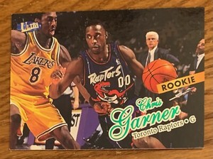 KOBE BRYANT ON CHRIS GARNER, 1997-1998 FLEER ULTRA ROOKIE CARD, COOL !