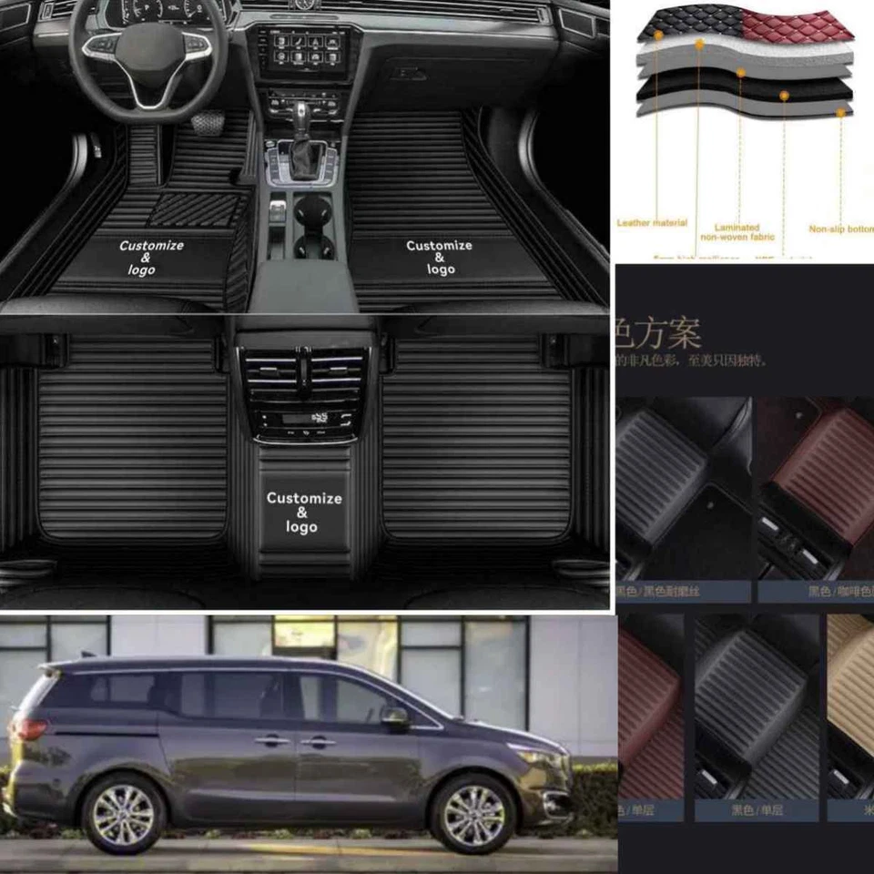 Alfombrillas personalizadas impermeables para todo tipo de clima para Kia Sedona 2002-2021 Foto 1 de 4