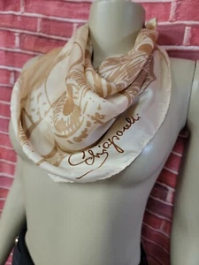  Schiaparelli Vintage Silk Scarf Designer 24" x 23" Hand rolle hem #CB1 - Picture 1 of 8