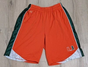 VINTAGE Hurricanes Miami University Colosseum Shorts Size L Mens Orange NCAA  - Picture 1 of 8