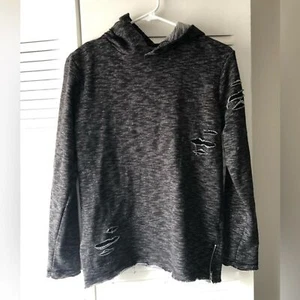 Boys Distressed Hoodie by Art Class, Size 18, black/white - Picture 1 of 5