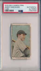 1910 E90-3 AMERICAN CARAMEL - JIMMY SHECKARD, CUBS - PSA AA (SVSC)