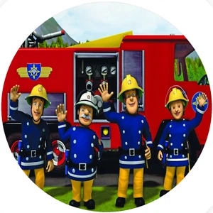 Tortenaufleger Geburtstag Party Tortenbild Fondant - Oblate Feuerwehrmann Sam P4 - Bild 1 von 1