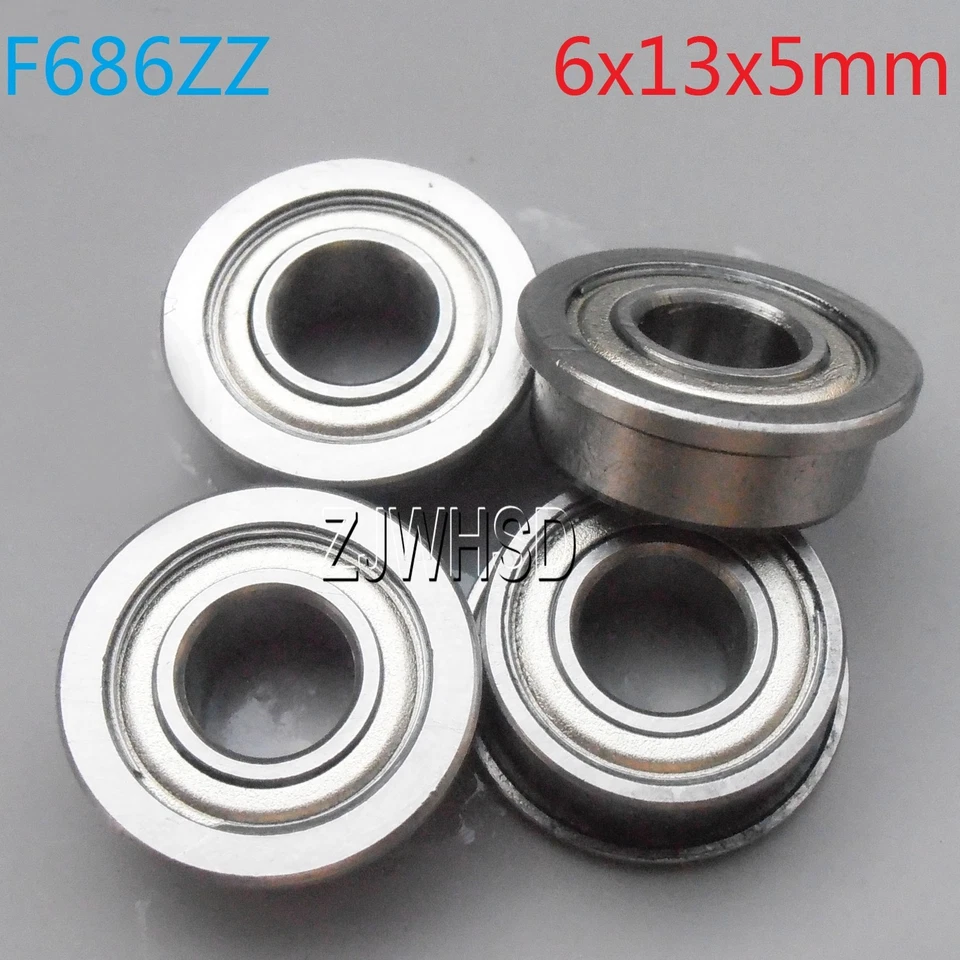 4pcs F686zz Sealed Flange Bearing 6 x 13 x 5 mm for TAMIYA TRAXXAS RC Hobby DIY - Image 1 of 1