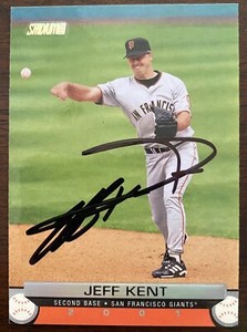 Jeff Kent Auto Signed 2001 Stadium Club San Francisco Giants #63 In Person
