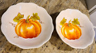 Maxcera Pumpkin Large Serving Bowls Thanksgiving 9.5". Set of 2