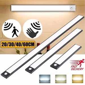Strip Light LED PIR Motion Sensor USB Rechargeable Magnetic Cabinet Closet Lamp - Picture 1 of 18
