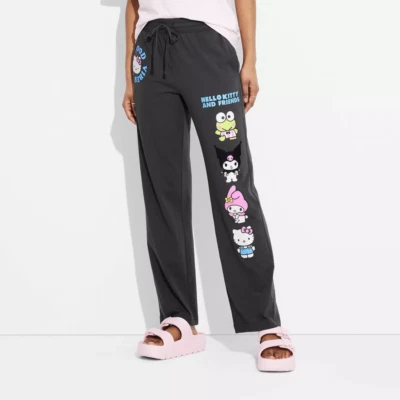 Womens Hello Kitty Lounge Pants Pajama Sleep Kuromi Cotton Plus Size 1X 2X 3X - Image 1 of 4