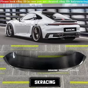 For 2020-2024 Porsche 911 992 Carrera Real Carbon Fiber Rear Trunk Spoiler Wing - Foto 1 di 19